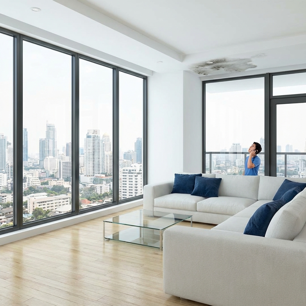 Bangkok leak detection and mold removal service team in condo