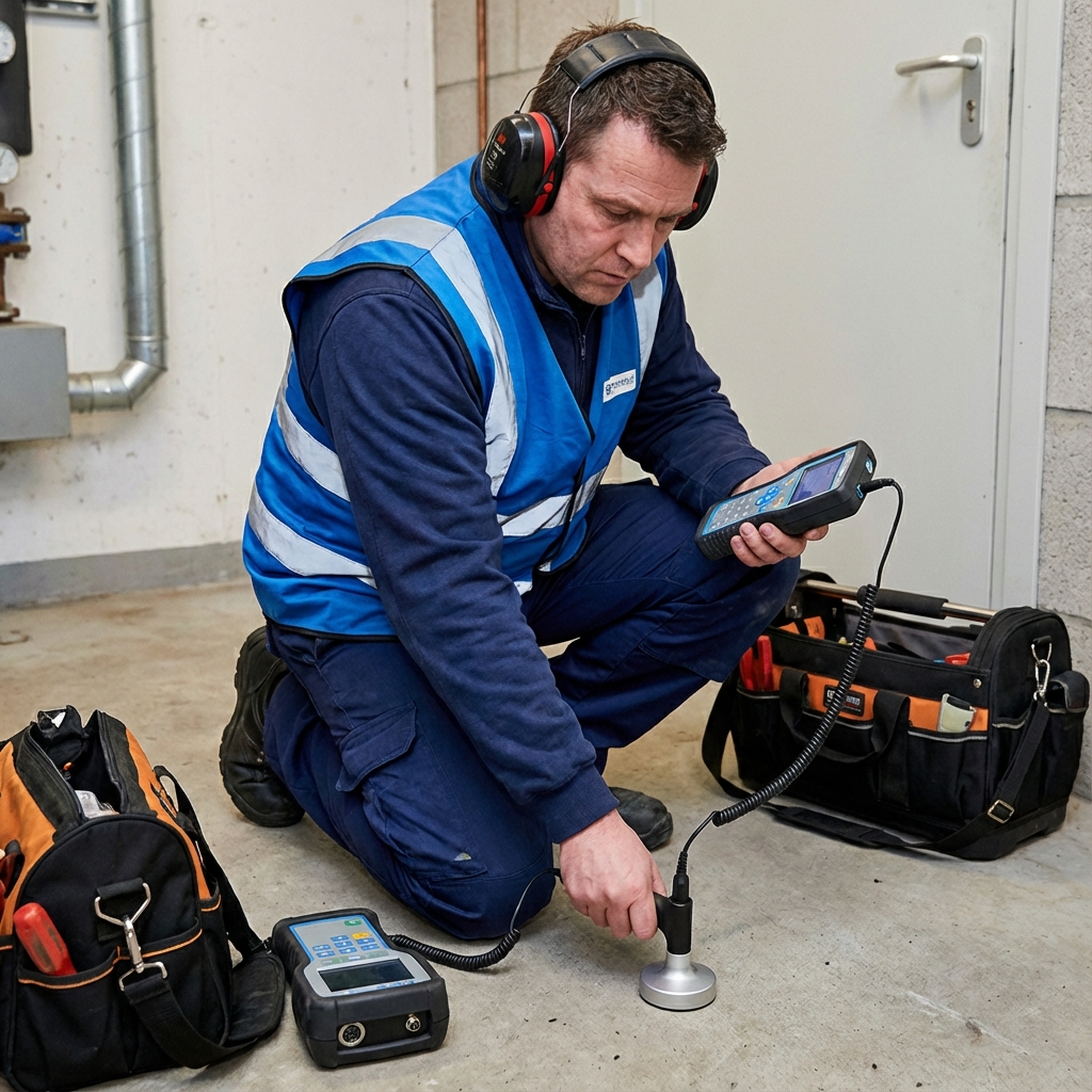 Underground pipe leak detection using acoustic sensor